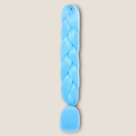 Glow in the Dark Invlechthaar 60 cm – Blauw – synthetisch vlechthaar voor braids