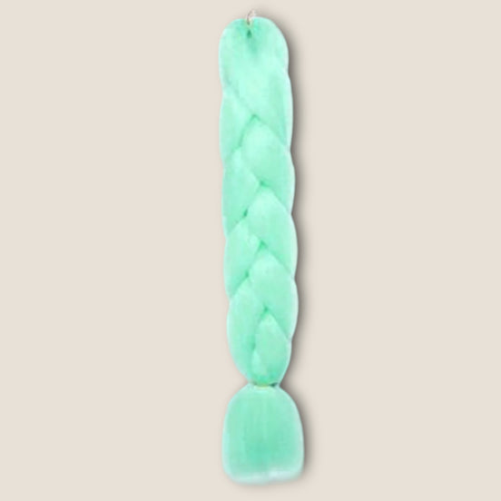 Glow in the Dark Invlechthaar 60 cm – Mint – synthetisch vlechthaar voor braids