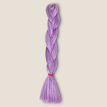 Glitter invlechthaar – Lila – synthetisch vlechthaar met glitter voor braids