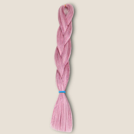 Glitter invlechthaar – Roze – synthetisch vlechthaar met glitter voor braids