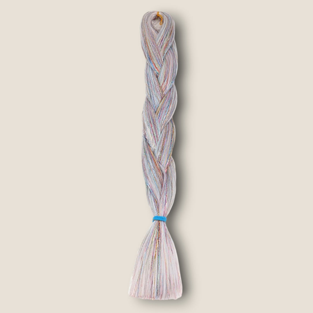 Glitter invlechthaar – Multicolor Zilver – synthetisch vlechthaar met glitter voor braids