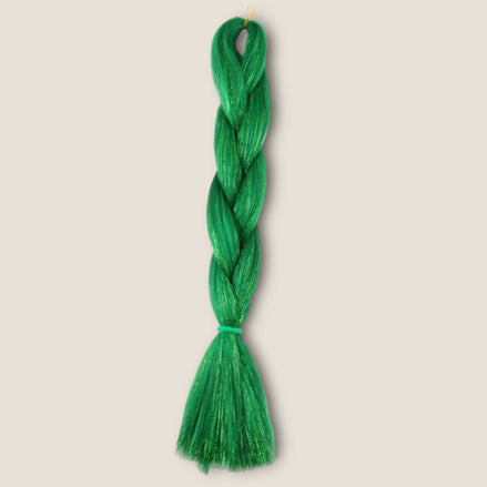 Glitter invlechthaar – Groen – synthetisch vlechthaar met glitter voor braids