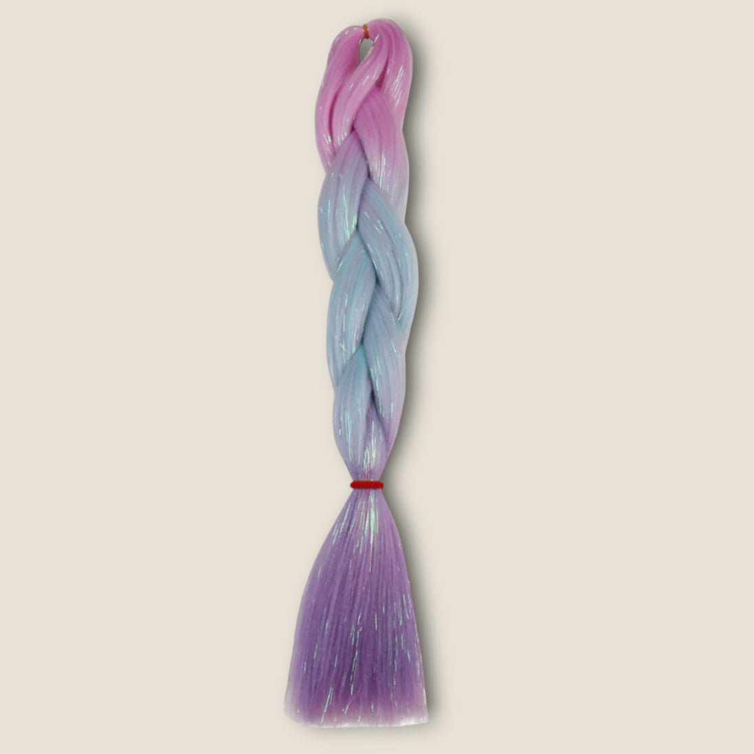 Glitter invlechthaar – Pastel Roze/Blauw/Lila – synthetisch vlechthaar met glitter voor braids