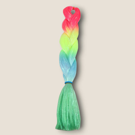 Glitter invlechthaar – Neon Roze/Geel/Blauw/Groen – synthetisch vlechthaar met glitter voor braids