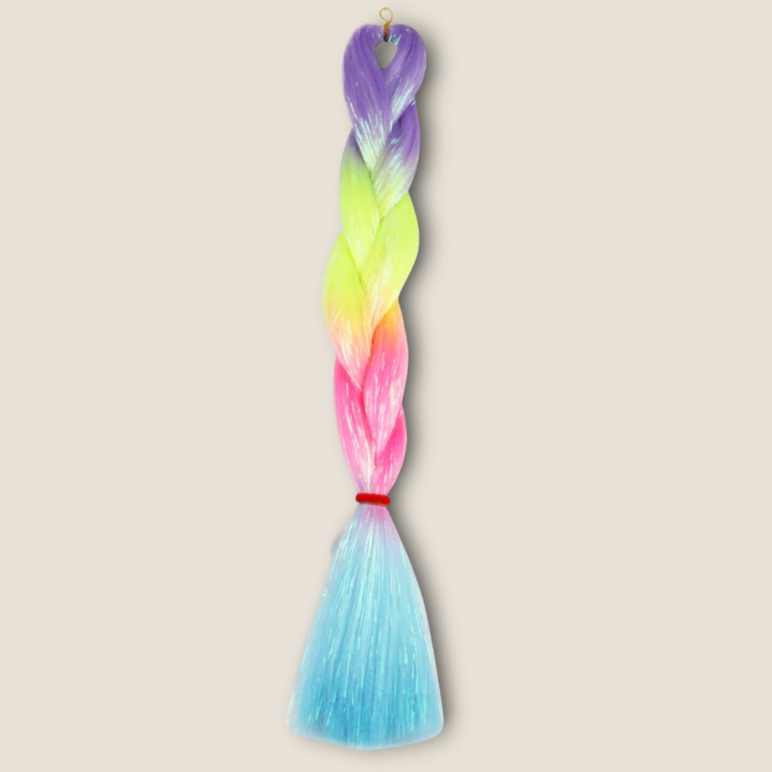 Glitter invlechthaar – Paars/Neon Geel/Roze/Blauw – synthetisch vlechthaar met glitter voor braids