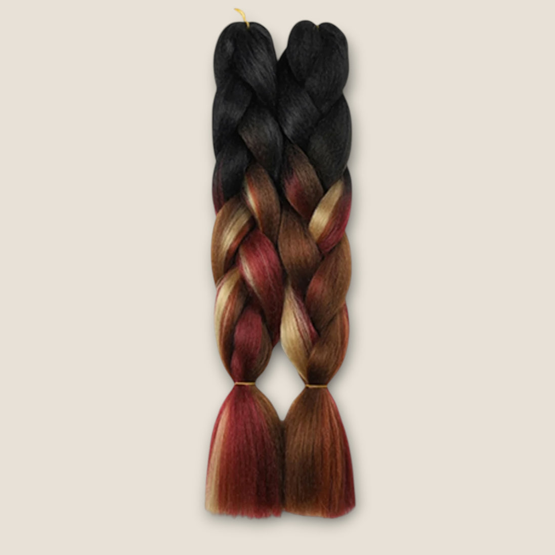 Invlechthaar Set – Zwart Bruin Rood Blond – synthetisch vlechthaar voor braids