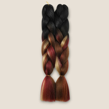 Invlechthaar Set – Zwart Bruin Rood Blond – synthetisch vlechthaar voor braids