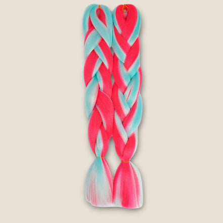 Invlechthaar Set – Roze Aqua – synthetisch vlechthaar voor braids