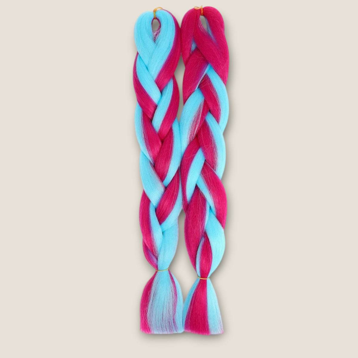 Invlechthaar Set – Roze Blauw – synthetisch vlechthaar voor braids