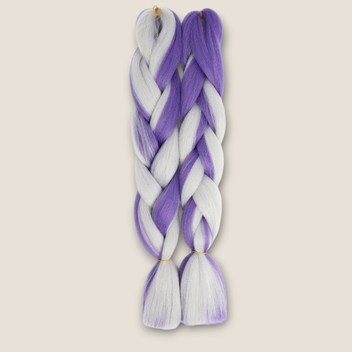 Invlechthaar Set – Wit Paars – synthetisch vlechthaar voor braids