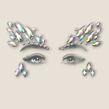 Face Jewels Iriserende Oogkristallen – Festival Gezichtssteentjes – De HaarBoetiek