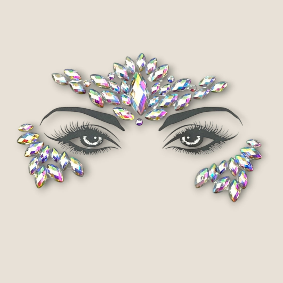 Face Jewels Iriserende Kroon – Festival Gezichtssteentjes – De HaarBoetiek