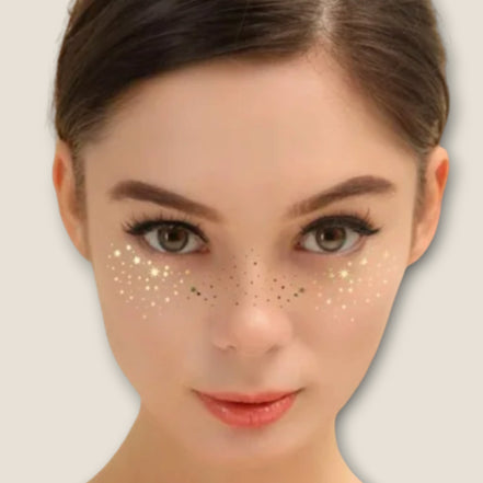 Face Glitter Sproetjes Goud – Festival Gezichtsdecoratie – De HaarBoetiek