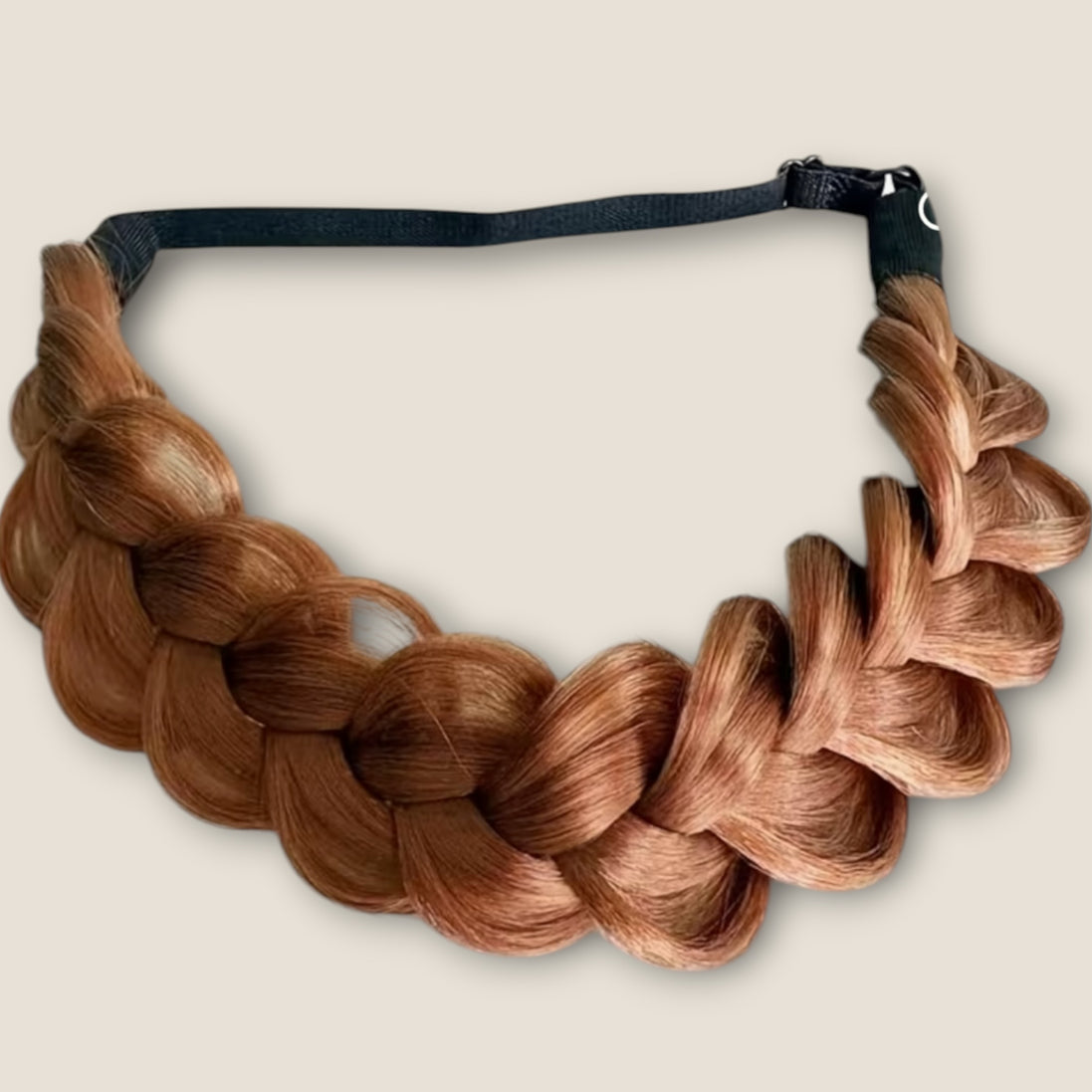 Vlecht haarband Koperbruin – De HaarBoetiek