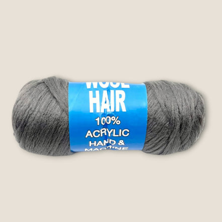 Acryl Haarwol – Middengrijs – De HaarBoetiek