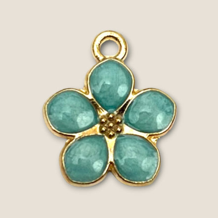 Haarbedel Bloem Turquoise – De HaarBoetiek