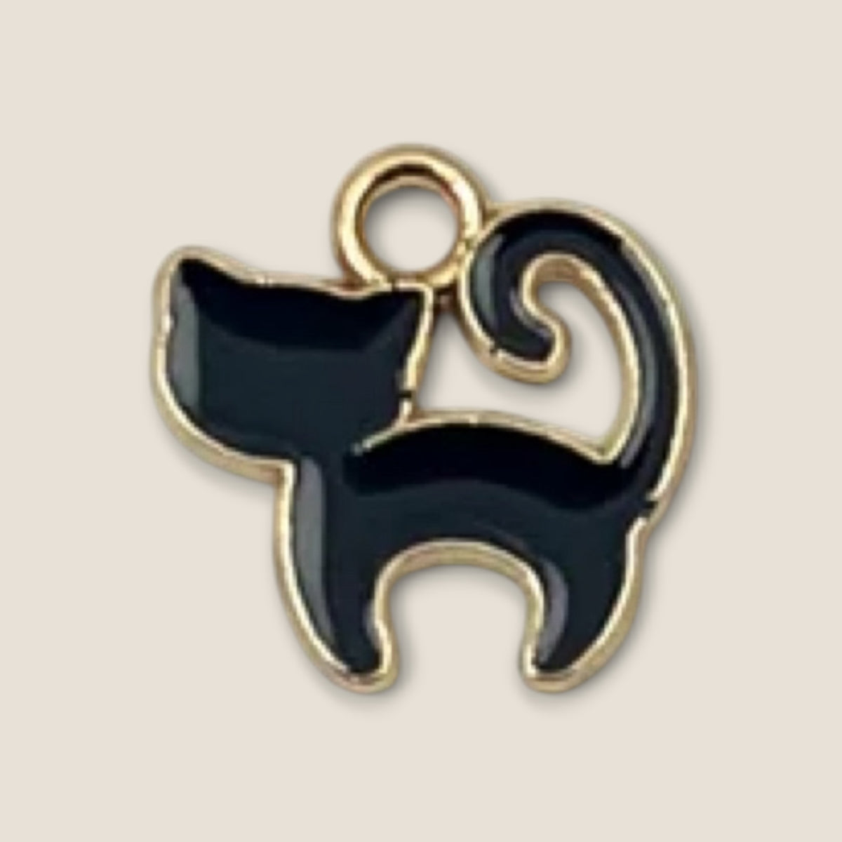 Haarbedel Kat Zwart Goud