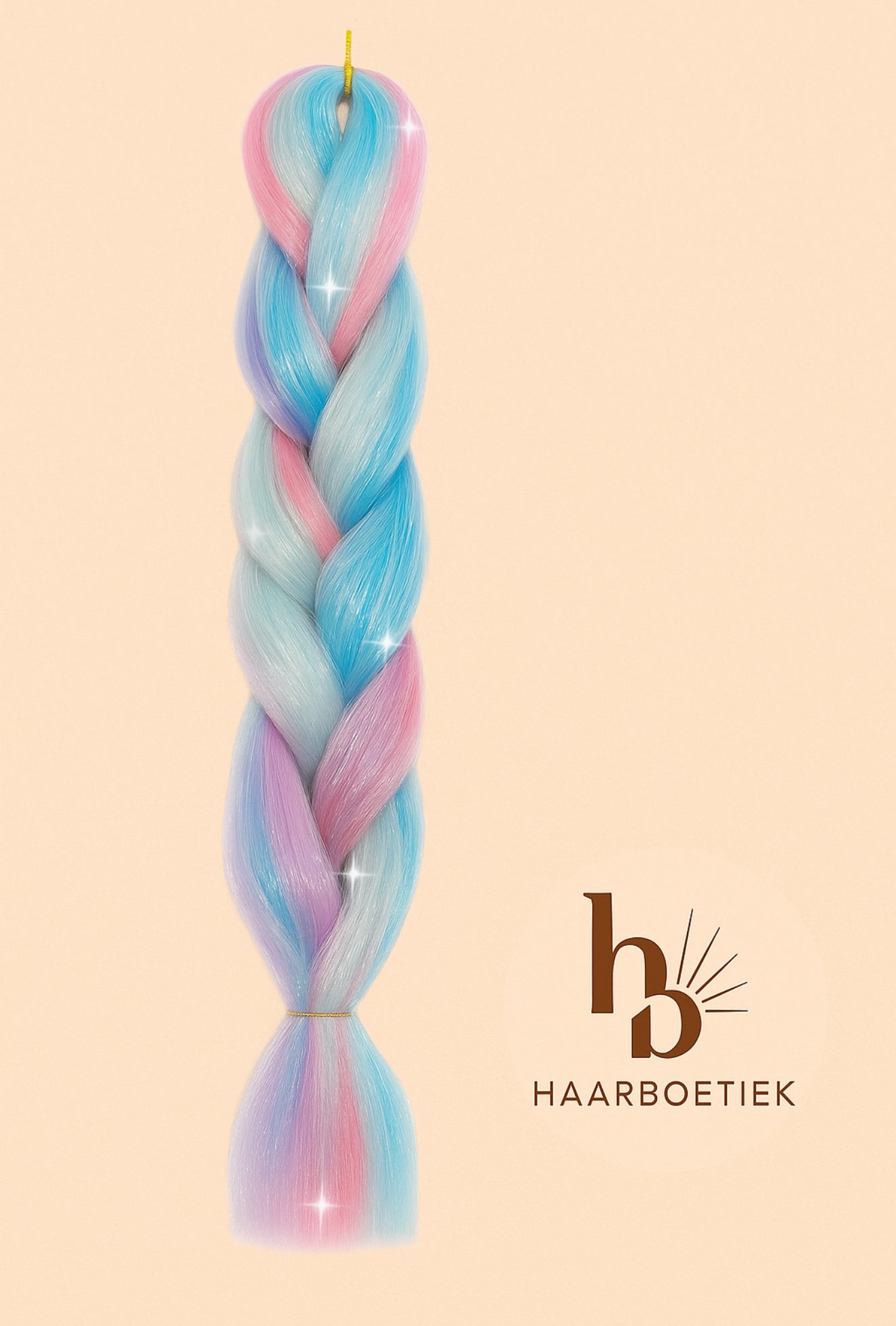 Invlecht haar mermaid met glitters - De HaarBoetiek