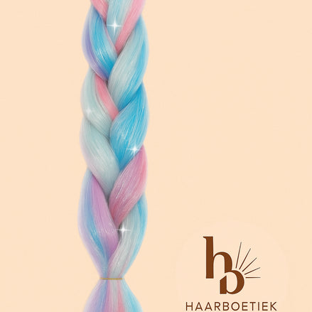 Invlecht haar mermaid met glitters - De HaarBoetiek