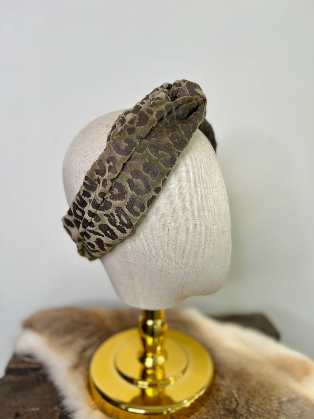 Bandeau Leopard Green LAATSTE STUKS! Bestel vóór 12:00, morgen stralen! | De haarboetiek.nl