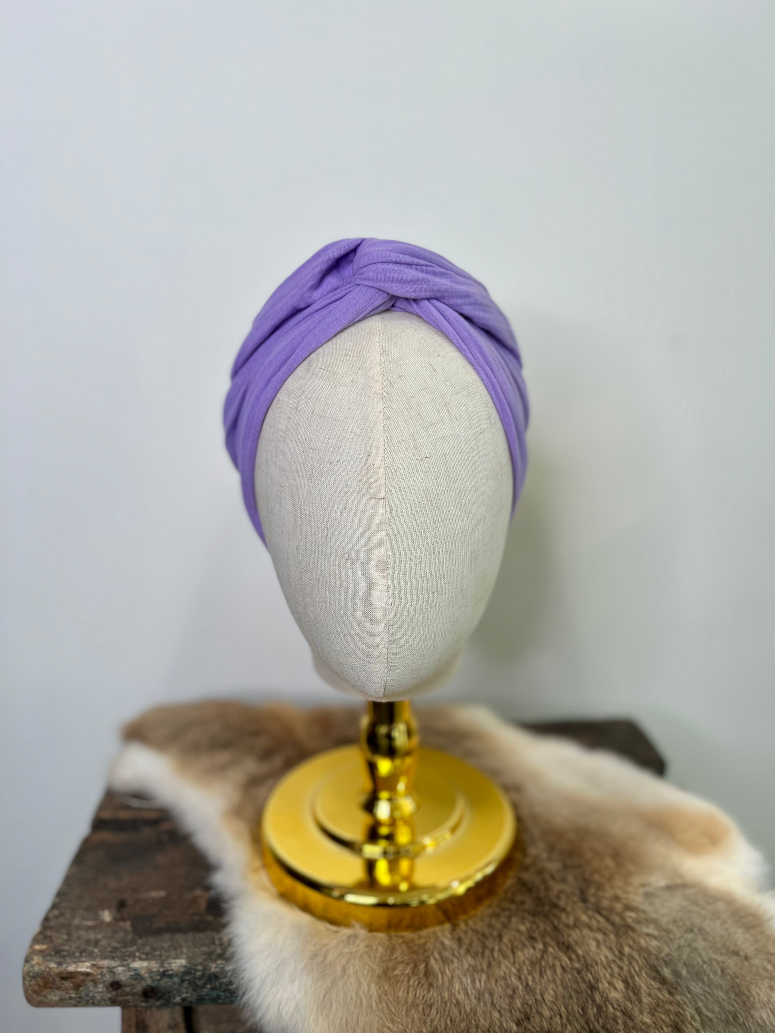 Zachte katoenen bandeau haarband lila