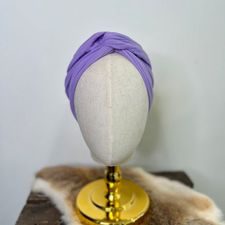 Zachte katoenen bandeau haarband lila