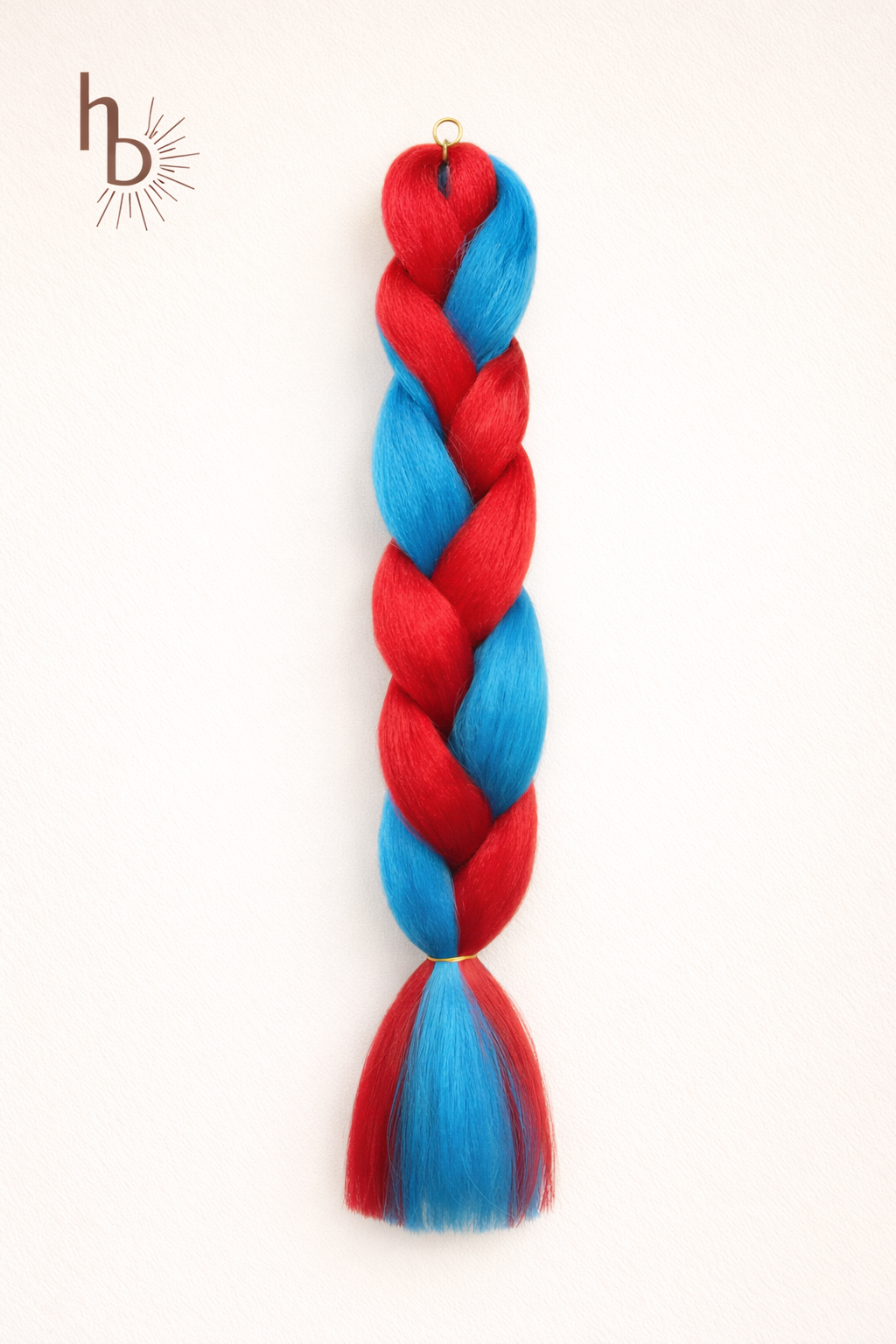 Premium haar blauw - rood | De haarboetiek