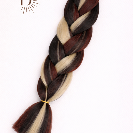 Premium invlecht haar blond-bruin-bordeaux - De HaarBoetiek