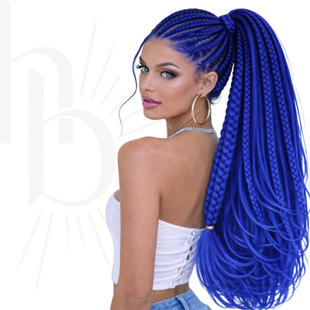 Invlecht haar royal blauw bundel pakket - De HaarBoetiek