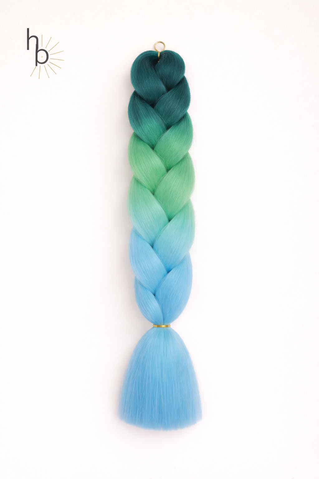 Premium invlecht haar blauw - groen - licht blauw | De haarboetiek