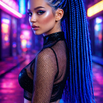 Invlecht Haar Blauw 60cm – Losse Bundel voor Braids en Vlechten
