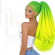 Invlecht haar neon groen-geel bundel deal - De HaarBoetiek