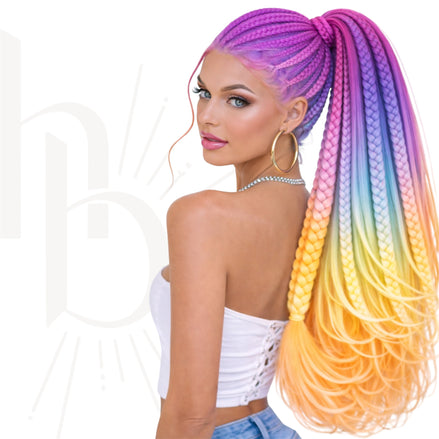 Braids invlecht haar regenboog set van 3