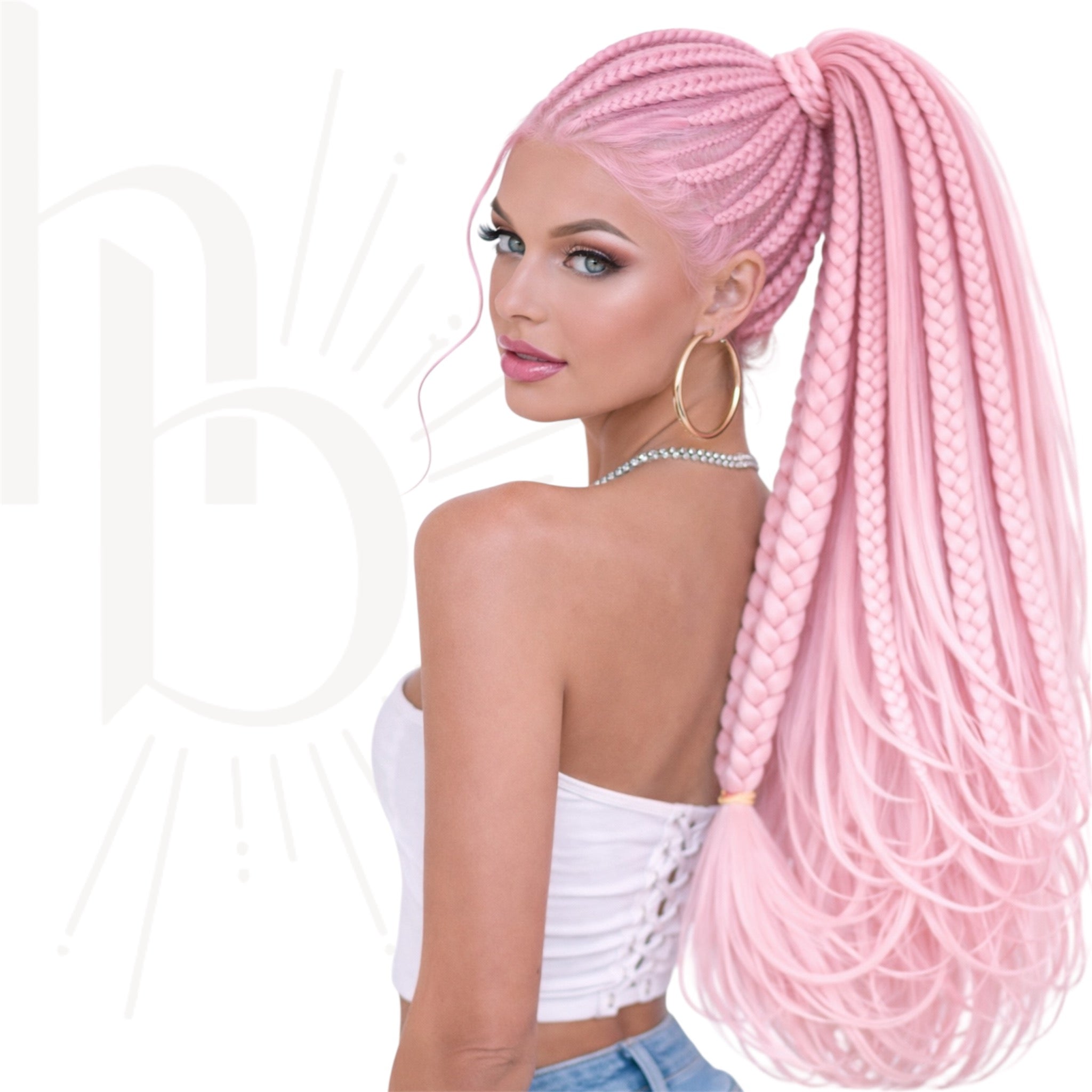 Invlecht haar licht roze bundel pakket - De HaarBoetiek