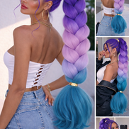 Invlecht haar mermaid paars ombre bundel deal - De HaarBoetiek