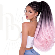Bundel deal invlecht haar ombre zwart roze – foto 1 - De HaarBoetiek