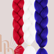 Koningsdag bundel invlecht haar rood wit blauw – foto 4 - De HaarBoetiek