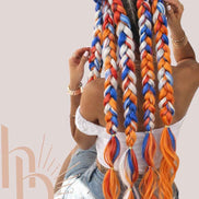 Premium Koningsdag bundel invlecht haar rood - wit - blauw - oranje | De haarboetiek
