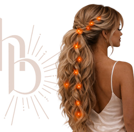 Oranje LED haarlichtjes De haarboetiek