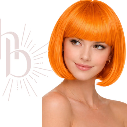 Oranje dames pruik bobline koningsdag - WK 