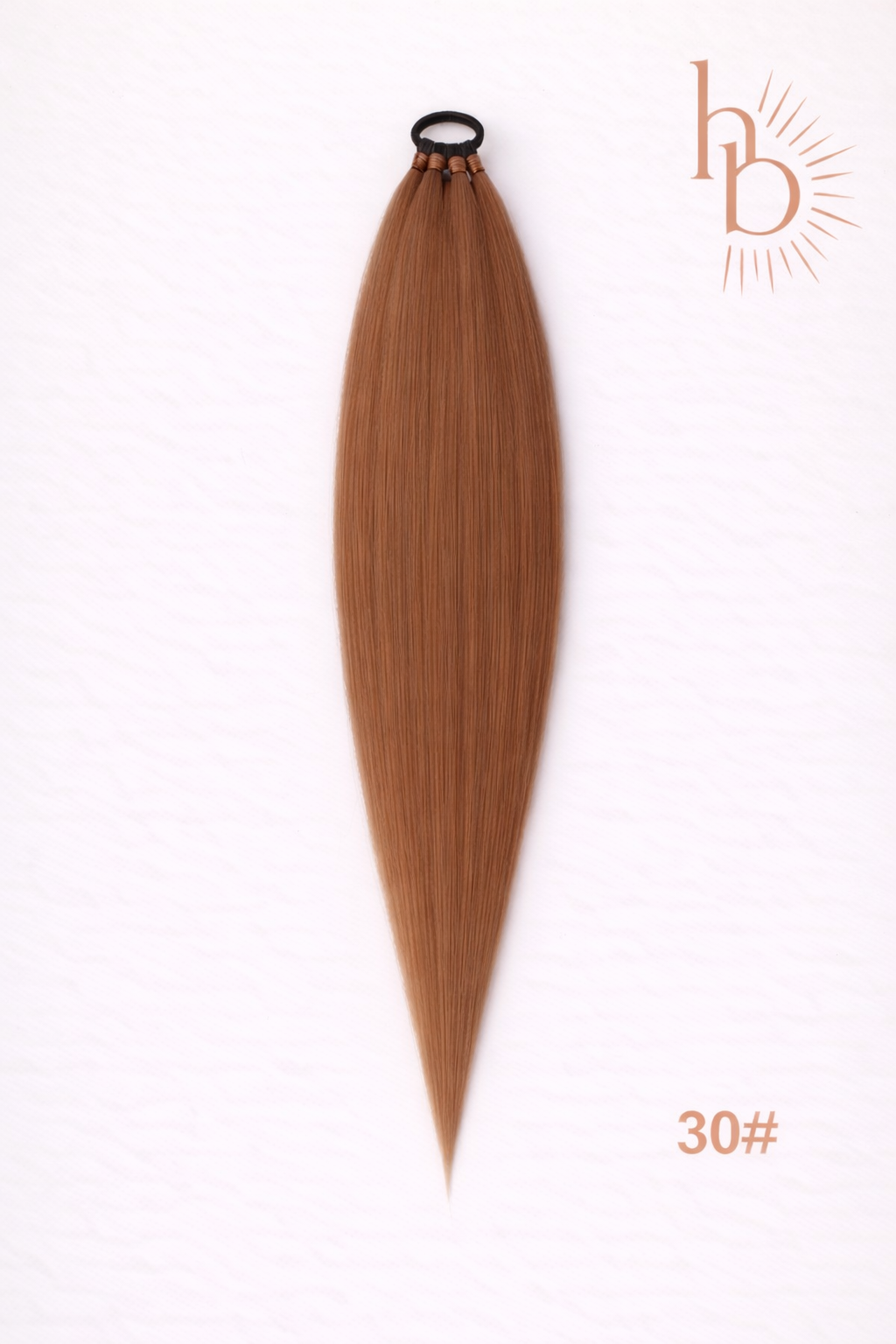 Sleek ponytail licht bruin 65cm strakke paardenstaart - De HaarBoetiek