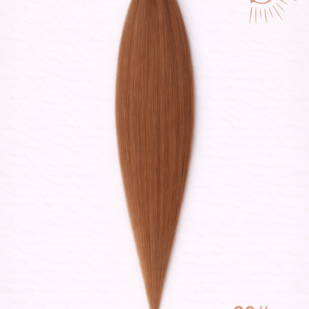 Sleek ponytail licht bruin 65cm strakke paardenstaart - De HaarBoetiek