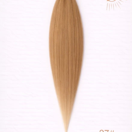 Sleek ponytail donker blond 65cm strakke paardenstaart - De HaarBoetiek