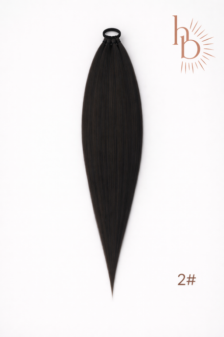 Sleek ponytail zwart |  65 CM | De haarboetiek