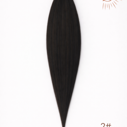 Sleek ponytail zwart 65cm strakke paardenstaart - De HaarBoetiek
