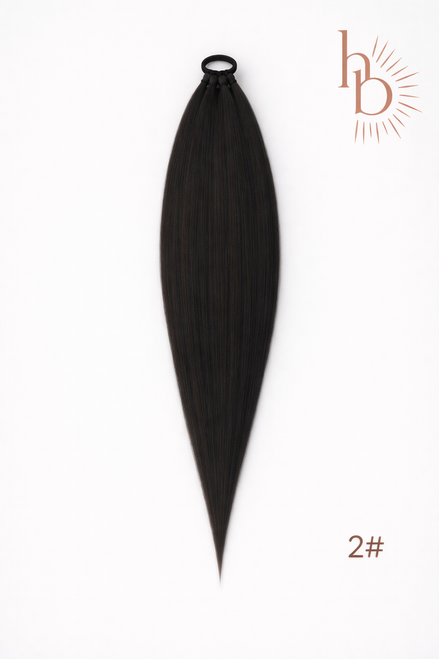 Sleek ponytail zwart |  65 CM | De haarboetiek