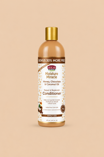 African Pride Moisture Miracle Honey Chocolate Coconut Oil Conditioner 473 ml