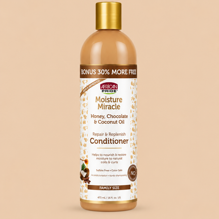 African Pride Moisture Miracle Honey Chocolate Coconut Oil Conditioner 473 ml