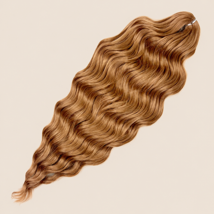 Anna golvend invlechthaar 60 cm 100 g – Lichtbruin (LBrown14) – De HaarBoetiek