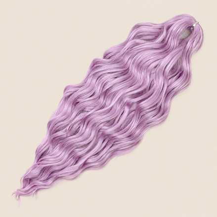 Anna golvend invlechthaar 60 cm 100 g – Lila (Purple) – De HaarBoetiek